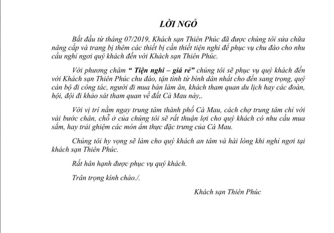 Khach San Thien Phuc Hotel Ca Mau Luaran gambar